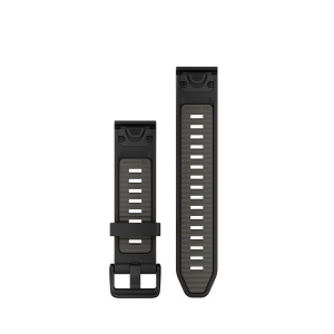 Garmin curea silicon QuickFit 20 - negru gri Black | Pebble Gray Silicone - Img 2