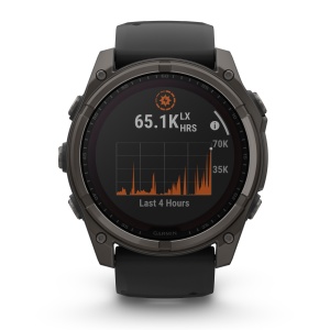 Garmin - fenix 8 AMOLED Sapphire - 47 mm - Titanium with Spark Orange | Graphite Silicone Band - Img 37