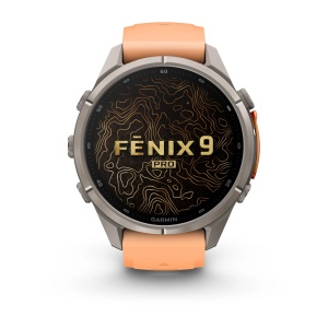 Garmin Fenix 9 Pro AMOLED inReach - 43 mm Titan Shell Pink Orange - Smartwatch Multisport Premium cu AMOLED - Img 2