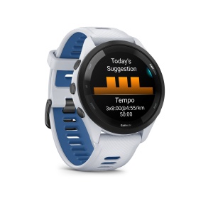 Garmin - Forerunner 265 ceas multisport cu GPS AMOLED - Ramă neagră cu carcasă Whitestone şi curea din silicon Whitestone/Tidal Blue - Img 7