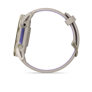 Garmin Forerunner 970 - ceas multisport cu GPS si AMOLED - crem Soft Gold Titanium with French Gray Case and French Gray | Translucent Indigo Band - Img 5