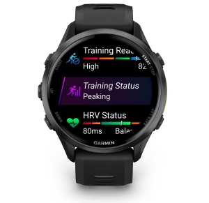Garmin Forerunner 970 - ceas multisport cu GPS si AMOLED - negru Carbon Gray DLC Titanium with Black Case and Black | Translucent Whitestone Band
