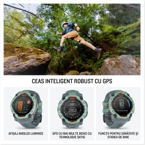 Garmin - Instinct 3 - 45 mm AMOLED - Black with Bolt Blue | Black Band - Img 74