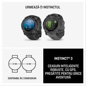 Garmin INSTINCT 3 - 50 mm AMOLED negru - smartwatch robust cu GPS - Img 13