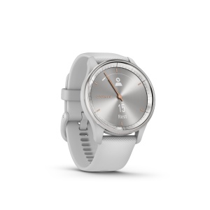 Garmin - vivomove Trend - Ramă Silver din oţel inoxidabil - carcasă Mist Grey - curea din silicon - Img 5