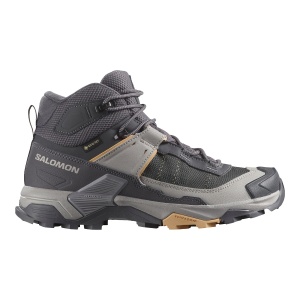 Ghete Drumetie Femei Salomon X Ultra 5 Mid Gore-Tex Nine Iron/Gull/Soft Clay