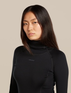 Icebreaker - bluza de corp - 300 MerinoFine Polar LS Roll Neck W - Black - L - Img 5