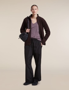 Icebreaker - tricou - 150 Tech Lite SS Relax V Neck Tee W - Grey Plum - L - Img 4