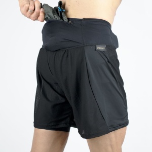 Instinct - Pantaloni scurti maraton barbati - Trail Short Marathon 2-in-1 - Negru - Img 2