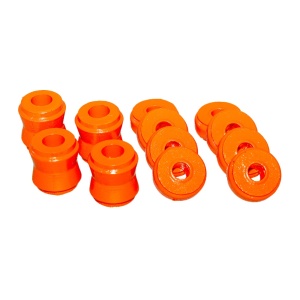 Kit bucse amortizor fata+spate Nissan Patrol Y60/Y61 Poliuretan Portocalii 75 ShA Elast-Pol