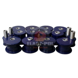 Kit bucse Toyota Land Cruiser 70/73 (după 1991) Excentrice Poliuretan Albastre 85 ShA 35mm Elast-Pol