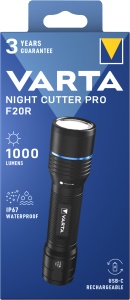 Lanterna Varta Night Cutter PRO F20R, 1000 lumeni, acumulator intern