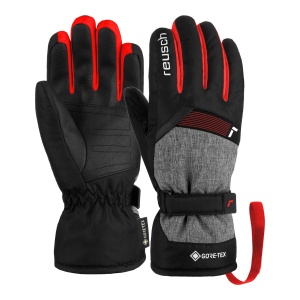 Manusi Schi Copii Flash Gore-Tex Junior Black-Black Melange-Fire Red