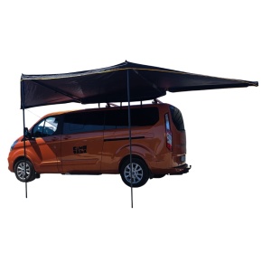 Marchiză auto CampTalk, 180°, înălțime reglabilă (max. 210 cm), acoperire 5 m², 19.7 kg, rezistent la apă, montaj rapid, compatibil cu orice mașină echipat cu bare transversale sau roof rack