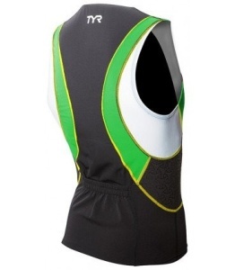 Men Competitor Singlet TYR negru-verde-galben - Img 2