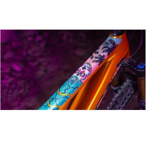 Muc-Off - set stickere protectie cadru bicicleta Frame Protection Kit E-MTB - albastru verzui Day of the shred - Img 5