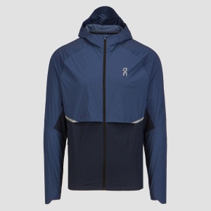 On Cloud - jacheta sport pentru barbati cu fermoar si gluga Core Jacket - albastru Denim Navy - Img 7