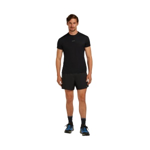 Pantaloni Scurti Barbati Icebreaker Merino Blend 125 ZoneKnit™ Speed 6" Negru - Img 3