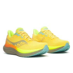 Pantofi alergare Saucony Triumph 23 - galben Vizigold | Laurel | PWRRUN PB - Img 2