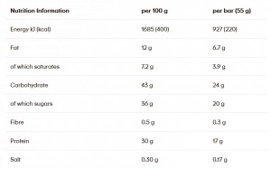 Powerbar - baton proteic Protein+ 30%, aroma vanilie Caramel bucatele crocante Crisp - 55g - Img 2