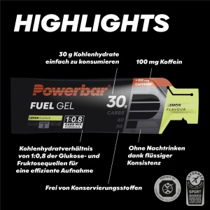 Powerbar - gel energizant Fuel 30, aroma lamaie si cafeina - 50ml - Img 4