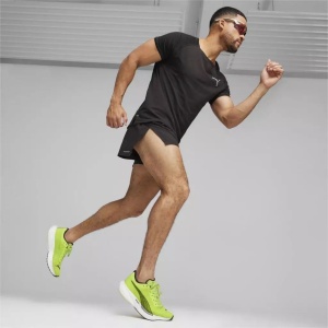 Puma - pantofi alergare pentru barbati Deviate Nitro 2 - verde fluo Lime Pow negru alb - Img 7