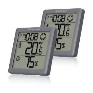 Set 2 statii meteo Bresser Climate Smile 7000017, termometru, higrometru