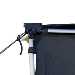 Set marchiză auto cu anexă marchiză CampTalk, 250x300 cm, 7.5 m², închis complet cu podea inclusă, impermeabil, montaj rapid, compatibil cu orice mașină cu bare transversale sau roof rack - Img 4