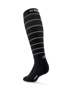 Șosete compresie înalte CEP Pro Run Reflective 2.0 femei - negru | vizibilitate nocturnă - Img 2