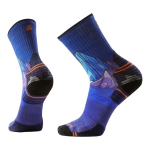 Sosete Drumetie Barbati Smartwool Hike Mountain Myth Print Crew Deep Navy