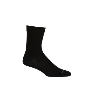 Sosete Femei Icebreaker Merino Lifestyle Fine Gauge Crew Black