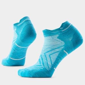 Șosete Merino alergare Smartwool Run - alb/albastru Capri | Low Ankle | Zero Cushion