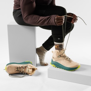Șosete Merino hiking Smartwool Hike Bear Stripe - gri Ash | Mid Crew | Targeted Cushion - Img 2
