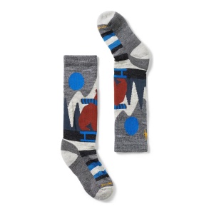 Sosete Schi Copii Smartwool Ski Sleigh Bear Over The Calf Medium Gray