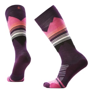 Sosete Schi Femei Smartwool Ski Pattern Over The Calf Purple Iris