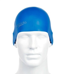 Speedo - casca inot silicon - Plain Moulded - Albastru neon - Img 2