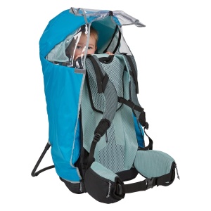 Thule Sapling Rain Cover - Husa de ploaie pentru rucsacuri transport copii, Thule Sapling Child Carrier, Albastru - Img 4
