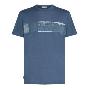 Tricou Barbati Icebreaker Merino 150 Tech Lite Elevation Line Navy - Img 7