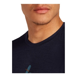 Tricou Barbati Icebreaker Merino 150 Tech Lite Tee Bear Tour Navy - Img 3
