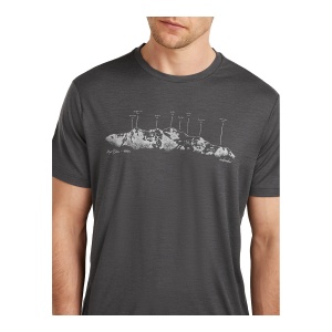 Tricou Barbati Icebreaker Merino 150 Tech Lite The Peaks Negru - Img 5