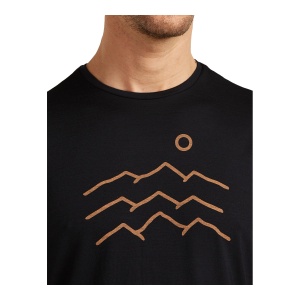 Tricou Barbati Icebreaker Merino Blend 125 Cool-Lite™ Sphere Across the Peaks Negru - Img 6