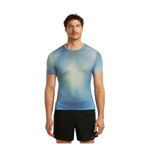 Tricou Barbati Icebreaker Merino Blend 75 Cool-Lite™ Featherlight™ AOP Multicolor