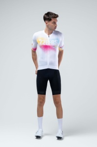 Tricou ciclism Gobik CX Pro 4.0 Hydrazero - alb multicolor