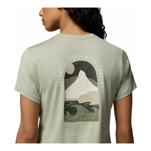 Tricou Femei Columbia Parsons Point™ Back Graphic Oliv - Img 3