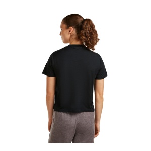 Tricou Femei Icebreaker Merino 150 Tech Lite Crop NZ Flora Negru - Img 2