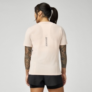 Tricou tehnic alergare Brooks High Point Short Sleeve 2.0 damă - roz prăfuit - Img 2