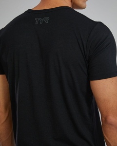 Tricou tehnic TYR Ultrasoft Lightweight - negru | confortabil și durabil - Img 7