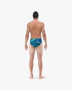 TYR - costum inot barbati tip slip - Durafast Lite Brief Seismo - Blue | Green - 26 (XS) - Img 6
