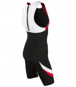 TYR - trisuit carbon cu fermoar pe spate - negru rosu - Img 2