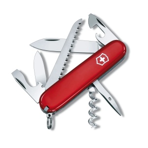 Victorinox - briceag camper, 13 functii - argintiu rosu